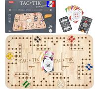 Hamiltion-Tac-Tik L'original¿2 À 6 Joueurs¿Inclus Cartes Pour Jouer Au Tock¿Jeu De Société Plateau Bois Massif¿Fabriqué En France¿À Partir De 7 Ans¿Pour Toute La Famille
