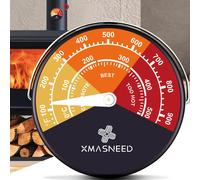 Hamiltion-Thermomètre Magnétique Pour Poêle À Bois, Thermomètre De Brûleur À Bois, Jauge De Contrôle De Température Pour Bûches À Bois, Barbecue, Four À Cheminée, Accessoires De Poêle À Bois