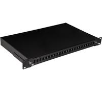 Hamiltion-Tiroir Fibre Optique 24 Ports Pour Adaptateurs Lc Duplex 1 Unité Pour Installation 19"", Noir