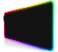 Hamiltion-Titanwolf Tapis De Souris De Gaming Rvb Avec Led 800 X 300 Mm Xxl Multicolore Led 11 Modes D'Éclairage 7 Couleurs Led Et 4 Modes D'Effets Noir