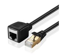 Hamiltion-Tnp Câble Ethernet Extension De Câble Adaptateur¿Cat7 Cat6 Cat5E Cat5 Rj45 Connecteur Femelle Vers Mâle¿Noir 1,8 M Noir