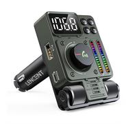 Hamiltion-Transmetteur Fm Bluetooth 5,3 Voiture Charge Rapide Pd30W Adaptateur Lecteur De Musique Avec Réglage Des Aigus Et Des Basses Appels Mains Libres Supporte U Disk Siri Et Google Assistant