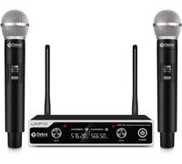 Hamiltion-Uhf Ubr-102 Pro Système De Microphone Sans Fil Avec Deux Micros Sans Fil, Portée De 79,2 M, Anti-Bruit, Pour Égl , Réunion, Karaoké, Mariage (2 Microphones Sans Fil À Main)