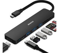 Hamiltion-Usb C Hub 7 En 1, Adaptateur Multiport Usb C Hub Avec Usb-C Vers Hdmi, Lecteur De Carte Usb-C Vers Sd/Tf/3 X Usb 3.0/60 W, Compatible Avec Iphone 15 Pro/Max, Macbook, Imac, S23, Xps17