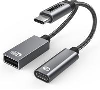 Hamiltion-Usb-C To Usb Adapter Otg-2 In 1 Splitter Usb C To Usb A And Usb C-Type-C Charging Pd 60W-Compatible Avec Ipad, Iphone, Macbook, Samsung Galaxy S, Galaxy Tab, Xiaomi-Aluminum