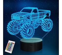 Hamiltion-Veilleuse 3d Monster Trucks Pour Enfants,16 Lumières Led À Changement De Couleur,Décoration De Chambre,Cadeau D'anniversaire Et D'idées De Noël