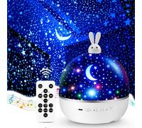 Hamiltion-Veilleuse Bébé Projecteur Ciel Etoile,15 Films Veilleuse Enfant,Bluetooth Veilleuse Musicale Et Lumineuse,360°Rotation Etoile Lumineuse Telecommandé Lampe De Chevet Enfant,Kawaii Deco Chamb