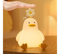 Hamiltion-Veilleuse Canard Mignonne Pour Enfants,7 Couleurs Veilleuse Rechargeable Pour Bébé,Jolie Veilleuse En Silicone Avec Fonction De Gradation Tactile Pour Chambre À Coucher Et Salon,Jaune