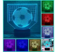 Hamiltion-Veilleuse De Football Pour Enfants,Lampe Led Illusion 3d,16 Couleurs Changeantes,Lampe De Table De Football À Intensité Variable Avec Télécommande,Décoration De Chambre,Meilleur Cadeau