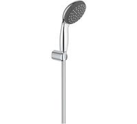 Hamiltion-Vitalio Start 100 Ensemble De Douche (Douchette 2 Jets Economie D¿Eau, Support De Douche Mural Universal Non Ajustable, Flexible De Douche Vitalioflex 1,75M), Chromé, 27950000