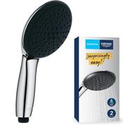 Hamiltion-Vitalio Start 110, Pommeau De Douche Rond 11Cm 2 Jets (Pluie/Stimulant), Economie D'Eau, Sélection Facile, Procédé Anti-Calcaire, Chromé, 27946001