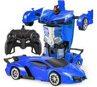 Hamiltion-Voiture De Jouet Robot Déformée, 2 En 1 Voiture Télécommandée, 2.4Ghz Déformation Télécommandée Voiture Voiture Robot Jouets Pour Garçons De 3 À 12 Ans, Noël Cadeau D'Anniversaire, Bleu