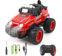 Hamiltion-Voiture Telecommandé Enfant, 1:16 20Km/H Voiture Télécommandée Tout Terrain Voiture Radiocommandée 2.4Ghz Rc Camion Avec Lumières Led Cadeau Pour Garçons Filles De 5 6 7 8 9 10+ Ans, Rouge