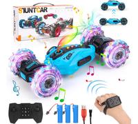 Hamiltion-Voiture Télécommandée, Avec Lumières Et Musique, Pulvériser, 2.4Ghz Rc Voiture Radiocommandee Jeux Extérieur Jouet Cadeau Pour Garçon Fille 6-12 Ans, 3 X Batterie