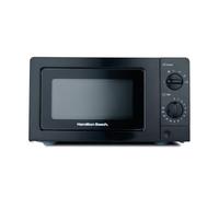 Hamilton Beach HB70T20B Micro-ondes, 20L, 700 W, Standard, Commandes manuelles, 6 niveaux de puissance, dégivrage rapide, minuterie de 30 min, design compact pour petites cuisines, noir