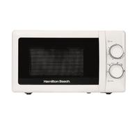 Hamilton Beach Micro-ondes, 20L, 700W, cavité en acier inoxydable, contrôle manuel, 5 niveaux de puissance, dégivrage rapide, minuterie de 30 minutes, blanc - HBMX79SSW