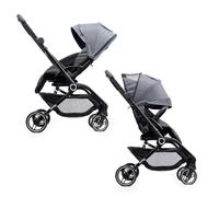 Hamilton by Yoop T1 Buggy - Siège pivotant à 360° - Technologie MagicFold™ - Pliable - Sac de protection et porte-gobelet inclus - Poussette réglable et maniable - Gris
