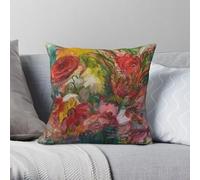 Hamilton Gardens Taie d'oreiller en polyester et lin avec fermeture éclair Motif fleurs