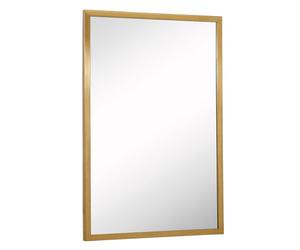Hamilton Hills Miroir Mural rectangulaire en métal de qualité Commerciale avec Miroir en Verre pour Meuble-lavabo, entrée, Chambre ou Toilettes Horizontal et Vertical 61 cm x 91 cm Or brossé