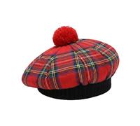 Hamilton Kilts Béret écossais Tam o Shanter Tammie Bonnet écossais tartan en laine acrylique avec pompon, taille unique