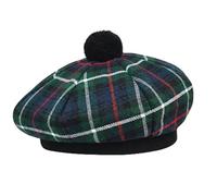 Hamilton Kilts Béret écossais Tam o Shanter Tammie Bonnet écossais tartan en laine acrylique avec pompon, taille unique
