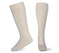 Hamilton Kilts Chaussettes de kilt écossais traditionnelles Highland pour homme, crème, L