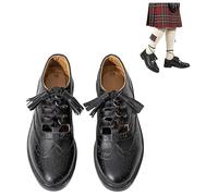 Hamilton Kilts Chaussures Ghillie Brogues en Cuir à Pompon pour Kilt écossais (Pointure UK 10 / EU 44)