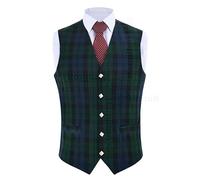 Hamilton Kilts Gilet tartan avec boutons chardon Robe gilet traditionnelle écossaise des Highlands Tenue de fête de mariage, Blackwatch, 40