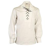 Hamilton Kilts Scottish Jacobean Ghillie Kilt Traditional Highland Shirt Party Vestido de Novia - Blanco, XL