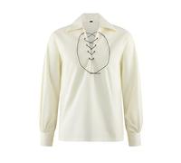 Hamilton Kilts Scottish Jacobean Ghillie Kilt Traditional Highland Shirt Party Vestido de Novia - Crema, XXL