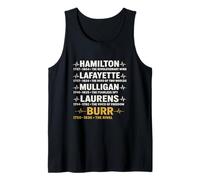 Hamilton, Lafayette, Mulligan, Laurens, Aaron Burr, Sir Tee Débardeur