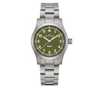 Hamilton Montre à Quartz Kaki pour Homme, boîtier en Acier Inoxydable de 38 mm, fabriquée en Suisse, Cadran Vert, Montre analogique pour Homme, étanche à 50 m, Cristal Saphir, Bracelet en Acier