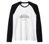 Hamilton Ontario Skyline Canada Souvenirs de voyage Manche Raglan