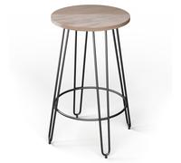 Hamilton Table de bistro Ø 60 cm structure bois acier