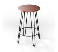 Hamilton Table de bistro Ø 60 cm structure bois acier
