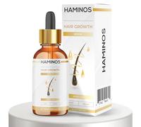 HAMINOS Sérum Croissance Capillaire avec Romarin, Ginseng, Gingembre et Peptides - Stimule et Renforce - Anti-Chute et Revitalisant - FORMULE UNIQUE (50 ml)