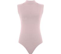 Hamishkane Justaucorps uni sans manches à col montant pour femme, nude, 36-38
