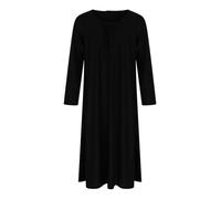 Hamishkane Robe longue à manches longues pour fille - Uni - Abaya - Haut islamique Jilbab Burkha, Noir , 13 ans