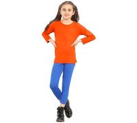 Hamishkane® T-shirt d'école à manches longues pour enfants, col rond uni, haut extensible à manches longues, t-shirts décontractés et confortables pour enfants - Chemises d'école pour garçons et