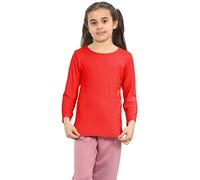 Hamishkane® T-shirt d'école à manches longues pour enfants, col rond uni, haut extensible à manches longues, t-shirts décontractés et confortables pour enfants - Chemises d'école pour garçons et