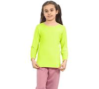 Hamishkane® T-shirt d'école à manches longues pour enfants, col rond uni, haut extensible à manches longues, t-shirts décontractés et confortables pour enfants - Chemises d'école pour garçons et