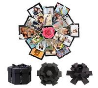 HAMKU 1 boîte Boite Cadeau Creative, Boîte Surprise Explosion DIY Mémoire Box Album Photo Scrapbooking Gift Box, Semi-fini diy Anniversaire Mariage Saint Valentin Noël