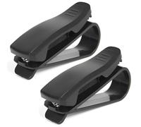 HAMKU 2 Pièces Porte Lunettes pour Voiture, matière plastique Clip de Support de Lunettes de Visière de Voiture, pour Lunettes de Soleil Carte Ticket,accessoire voiture,accessoire voiture interieur