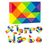 HAMKU 24 pièces Mini Règle Magique, Puzzle Cube Enfant Casse-Tête, Mini Twist Puzzle Twisty Toy pour Enfants et Adultes, Jouets Arc-en-Ciel, Idées Cadeau Anniversaire Enfants
