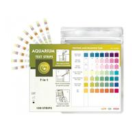 HAMKU Bandelettes de Test Aquarium 7 en 1 - 50 Pièces Analyse Rapide de l’Eau pH, Nitrate, Nitrite, Chlore, Dureté Totale, Dureté Carbonatée, Alcalinité - Kit Test Aquarium, Bassin, Étang, Tortue