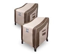 HAMLER Lot de 2 Housses de Chaise de Patio imperméables - Housses de Chaise de Jardin Simples à siège Profond - Convient aux chaises d'extérieur jusqu'à 73,7 à 101,6 cm, Housses de Patio Robustes et