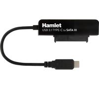 Hamlet Adaptateur USB-C vers SATA pour HDD/SSD 2,5" USB 3.1 Gen 2 10 Gbps Noir XADTC-SATA