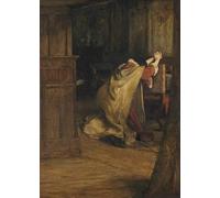 Hamlet and the King 'Pray I can not. - My words fly up My thoughts stay below ; Words without Thoughts never to heaven go.' Act III Scene 3 Poster Print by William Quiller Orchardson (45,7 x 61 cm)