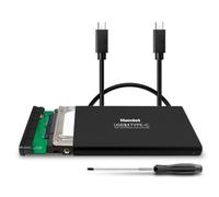 Hamlet Boîte externe USB 3.1 Type-C pour disque dur SATA 2,5" aluminium noir 10 Gbps