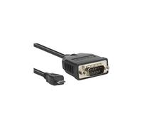 Hamlet - Câble USB / série - Micro-USB de type B (M) pour DB-9 (M) - 45 cm